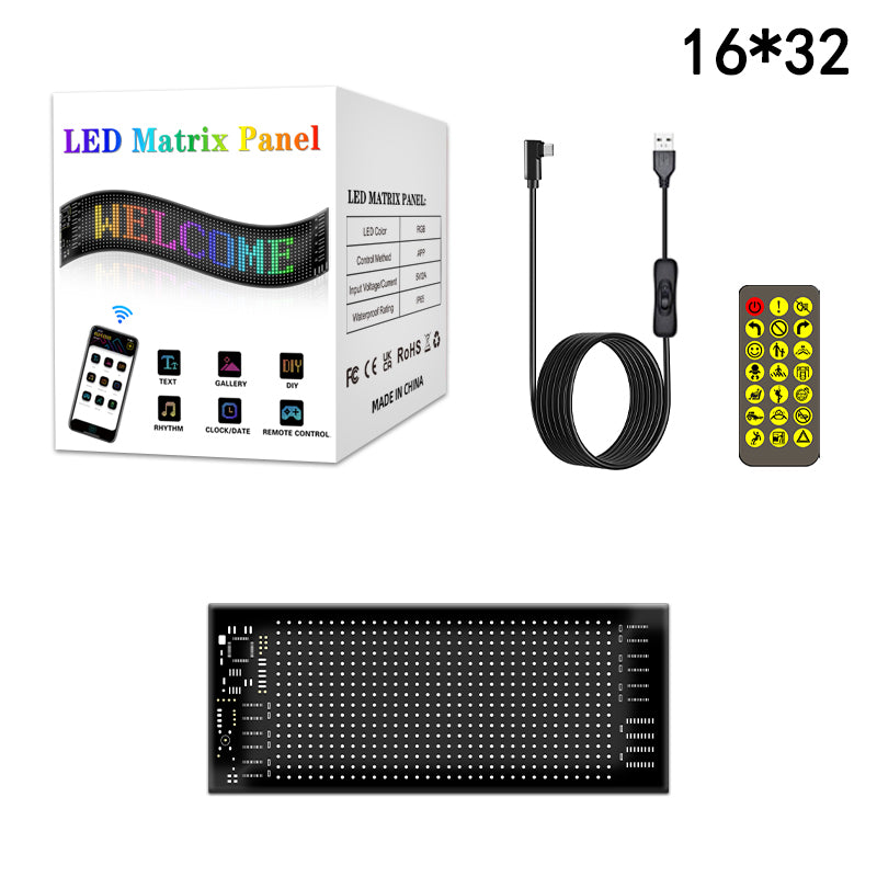 RP717 70x173mm Flexible LED Matrix Panel Waterproof Bluetooth APP Control Car Sign RP717 70x173mm Flexible LED Matrix Panel Waterproof Bluetooth APP Control Car Sign